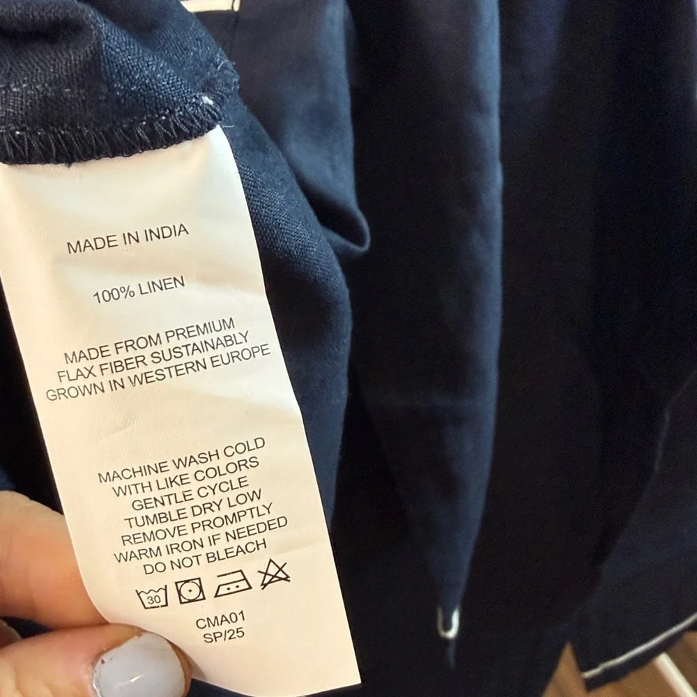 💠NWT QUINCE 100% Linen Pajama Set (XS) - Picture 3 of 5